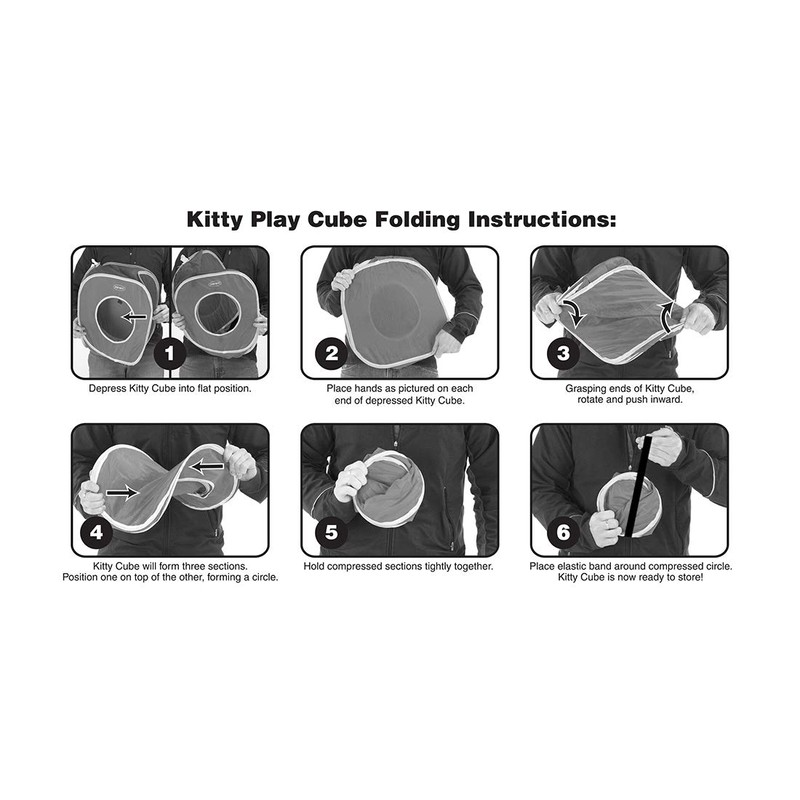 Kitty City Pop-Up Rolling Cat Cube & Tunnel Toy, Collapsible