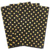 MR FIVE 60 Sheets Black Gold Polka Dot Tissue Paper