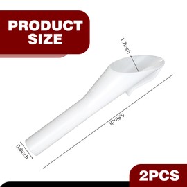 CyperFair 2 PCS Fuel Filler Funnel, 8U5A-17B068-EB 1782177 1833948 2050651 Large Diameter Capless Funnel, Portable Fuel Filling Accessory, Compatible with Ford (White)