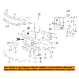 13-14 Silverado Sierra Impala Malibu Front Bumper Out Bracket Rivet OEM NEW 22718369