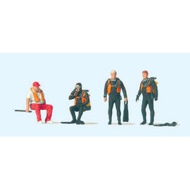 Preiser 10693 Divers (4) Exclusive Figure Set