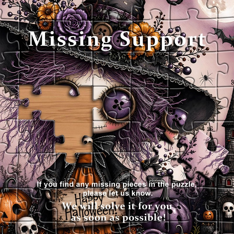 Halloween Puzzle for Adults, Horror Witch Puzzles 1000 Pieces