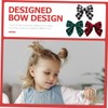 Abaodam 3pcs Cute Lattice Bow Hair Clips for Girls Lightweight