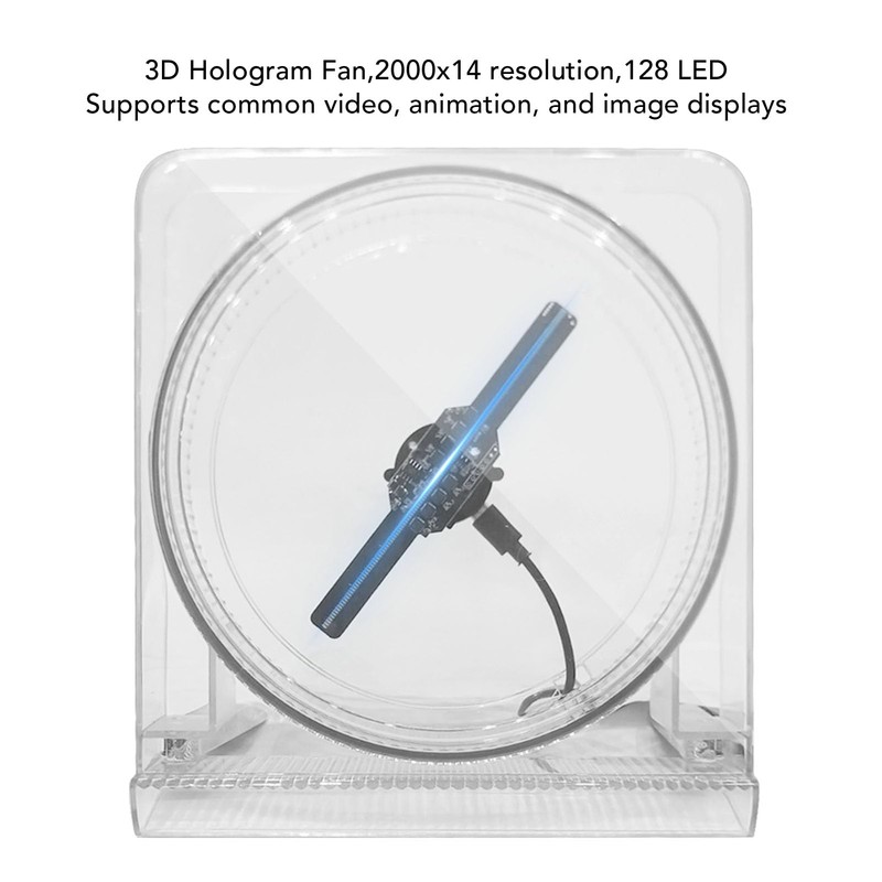 14cm 3D Hologram Fan with Cover - 2000x14 HD Destop