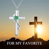 SOULMEET Crystal Cross Necklace for Ashes, Sterling Silver I Love