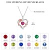 Prismata Rose Ruby Birthstone Necklace 925 Sterling Silver Rose Flower