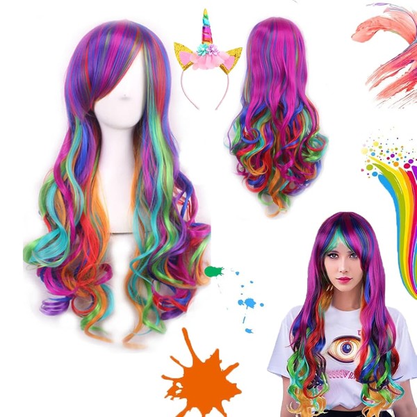 Wohlstand Cosplay Wig, Fancy Dress Wig, Women Curly Wig Cosplay