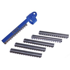 Professional Hair Styling Thinning Texturizing Cutting Razor - Hair Razor Comb - Split Ends Hair Trimmer With Replacement Blades (BLUE)