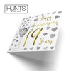 Hunts England - 19th Wedding Anniversary Card - Happy Anniversary