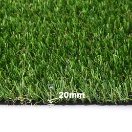 GRASS EXPRESS Artificial Grass Turf, 4ft x 14ft (56 ft²) 20mm Pile Height Indoor Outdoor Synthetic Realistic Faux Fake Astroturf Rug Carpet Mat for Balcony Decor Playground Patio Dogs