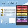 Annecy 20-Slot Wall Hanging File Organizer, Black Storage Pocket Chart