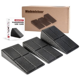 nooncrazy Calf Stretcher Set of 3, Mobilisation Wedge Suitable for Calf Straighteners, Leg Extenders, Plantar Stretching, Plantar Fasciitis and Achilles Tendonitis Solutions, Black