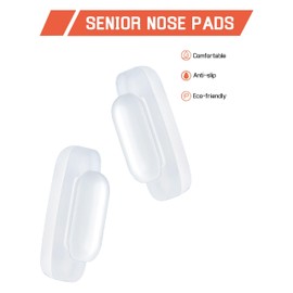 Bwake 12 Pairs Replacement Nose Pieces Pads for Costa Del Mar South Point/Fernandina/Shipmaster/Ponce/Flagler/Paloma/Piper/Peli/Cook/Wader - White