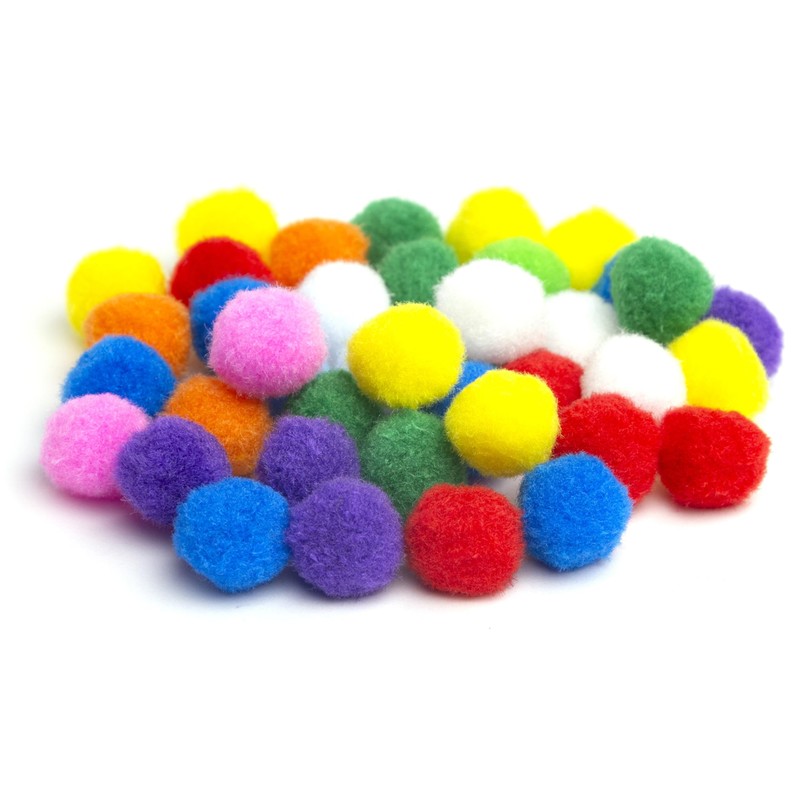 Cousin DIY Multicolor 1 inch Poms, 40 Pack