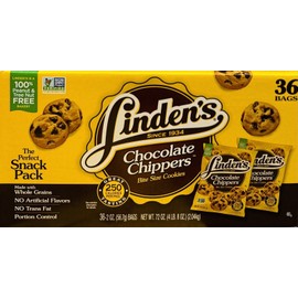 Lindens Linden's 36 Ct Chocolate Chippers Bite-Size Cookies, Snack Pack
