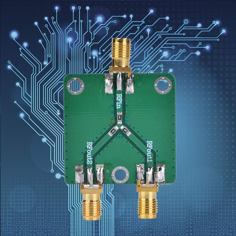 Shipenophy Resistance Power Splitter Power Supply SMA-K Connector 1-2 RF