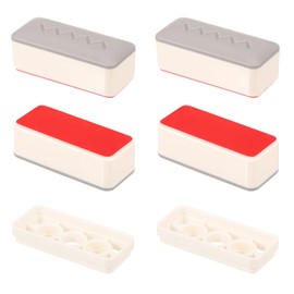 uxcell 4 Pcs Toilet Seat Bumper Kit, 25mm Thickness Bidet Bumpers Pads Rubber Square Seat Spacer Replacement with Strong Adhesive for Toilet Cover