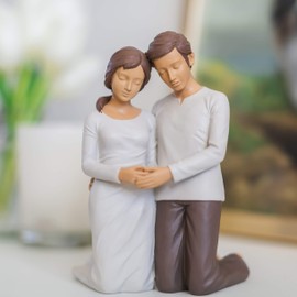 Treasured Moments Husband & Wife Praying Couple Kneeling Statue Sculpture, Couples Gift Ideas, Wedding Engagement Gifts, Home Office Decor