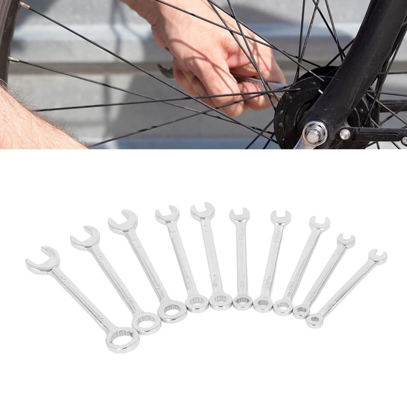 10PCS Wrench Set Chrome Vanadium Steel Flexible Mini Combination Wrench