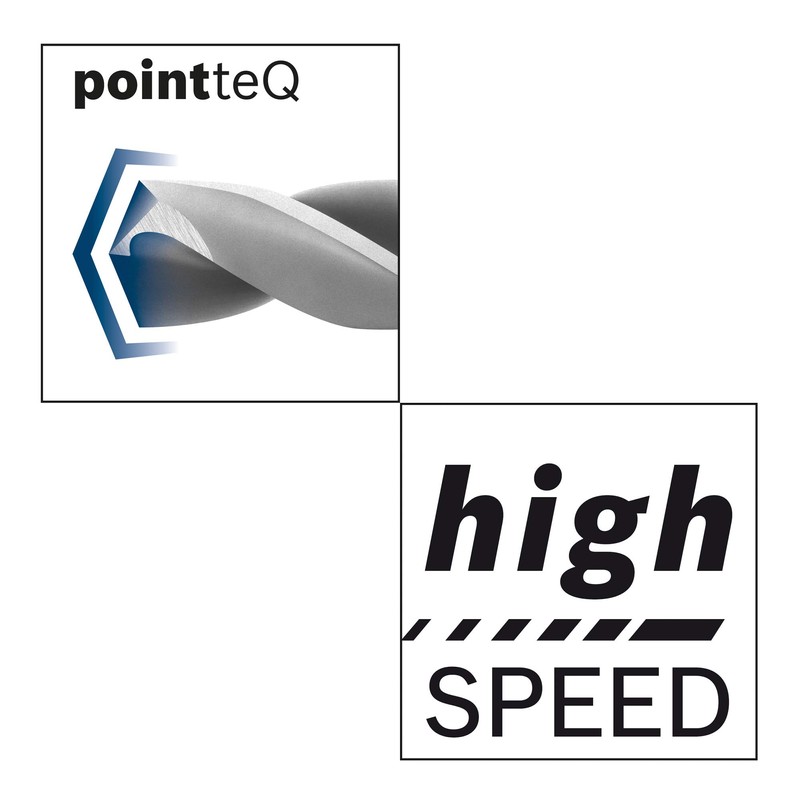 Bosch Professional HSS PointTeQ Twist Drill Bits (for Metal, 4.2