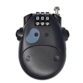 Samok® Cable Lock - Handy Cable Lock with 3-Digit Combination Code - Combination Lock for Scooters and Helmets - Lock with Cable Length of 75 cm - Made of Sturdy ABS Housing (Cable Lock, Black)