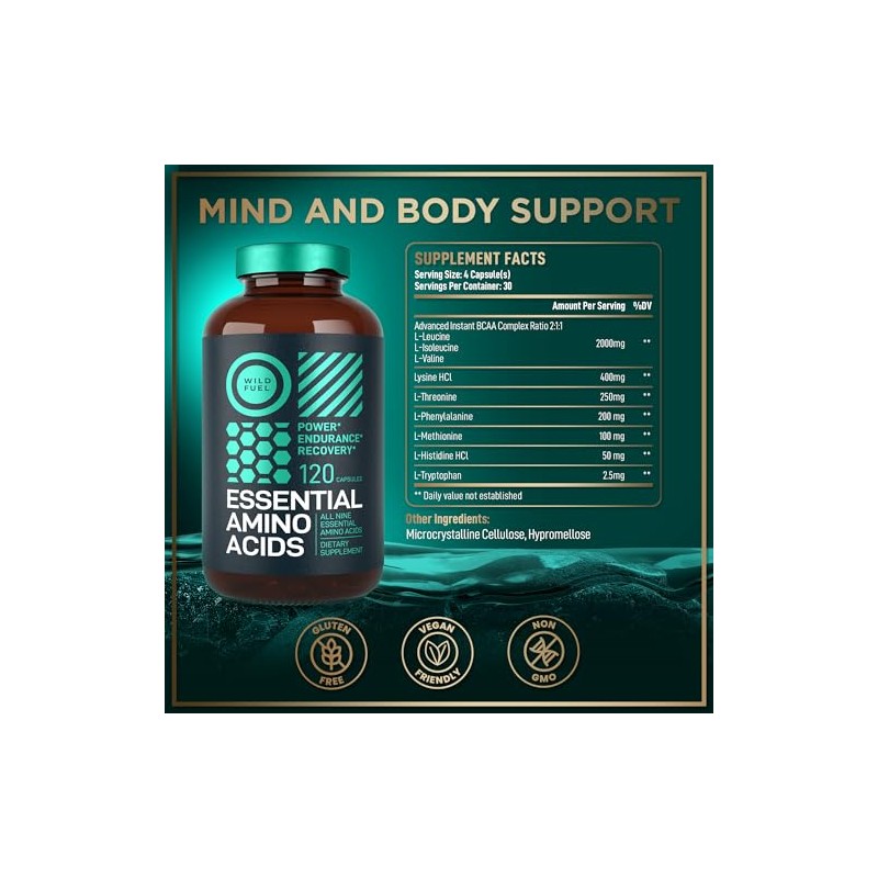 WILD FUEL- Suplemento de Aminoácidos Esenciales Para Mujeres Y Hombres