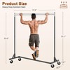 Hoctieon Z Rack, Rolling Clothes Racks with Z-Base, Heavy Duty