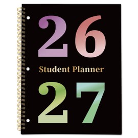 Student Planner 2026-2027 - Monthly and Weekly School Planner 2026-2027 for Middle & High School, Aug 2026 - Jun 2027, Student Calendar Academic Year with Thick Paper, 8.2" x 10.7", 3-Hole Punched & Stickers