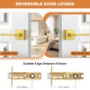 Probrico Gold Privacy Door Handle Lockset Heavy Duty Square Satin