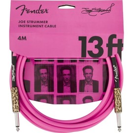 Joe Strummer - Cable de instrumento (13 pies), diseño de leopardo rosa