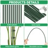 10pcs 15.7" Plant Stakes with 15pcs Clips, Bendable Orchid Stakes