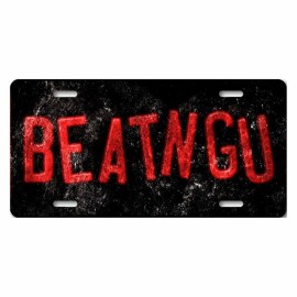 mako Jeepers Creepers Creeper Truck BEATNGU RED Replica Prop License Plate