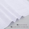 GB Men's Handkerchiefs 100% Cotton Solid White with Stripe Large