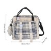 Cute Backpack with Accessories Check Dual Purpose Backpack Shoulder Bag