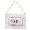 2-Pack Double Sided Open Closed Sign for Business Door, Gold