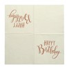 20 Napkins Happy Birthday 33 x 33 cm (Cream/Copper)