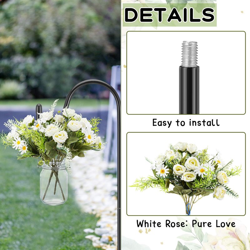Thiccywoov 8 Sets Wedding Aisle Decoration Include 16 oz Rose