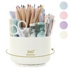 SKYDUE 360 Degree Rotating Desk Organizer, Dual-Purpose Pencil Pen Holder