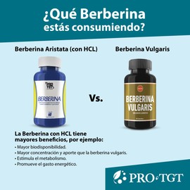 PROTGT | Berberina En Cápsula | 100% Natural | Suplemento Premium Con Hci Aristata Y Quitosano | Salud Digestiva, Glucosa Y Metabolismo | 900 Mg Por Porción