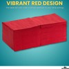 1InTheHome Red Cocktail Napkins - 2-Ply Paper Beverage Napkins, Unfolded