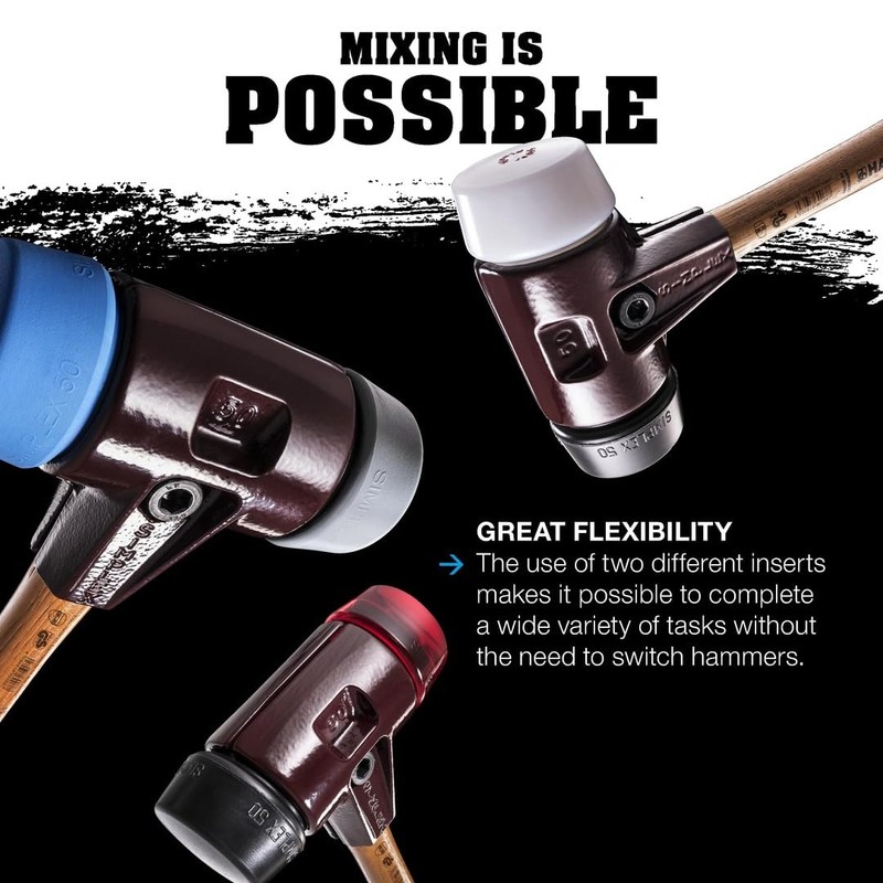 Halder 3069030 "Simplex Soft-Face Plastic/Soft" Metal Mallet, Multi-Colour, 30 mm