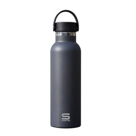 KINETICO SPAIN S.L.U. Safta Anthracite Thermos Flask, Stainless Steel, Double Insulation, 12 Hours Hot Drink and 24 Hours Cold Drinks, 7.3 x 25 cm, 600 ml, Anthracite, M, Casual