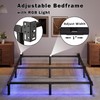 SHOANED Queen Size Bed Frame with LED, 7 Inch Metal
