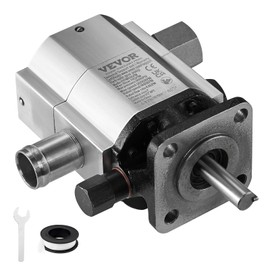 VEVOR Hydraulic Log Splitter Pump, 13GPM, 2 Stage 3000PSI Wood Log Splitter Pump, 1'' Inlet 1/2'' NPT Outlet 3600 RPM Aluminum Hydraulic Gear Pump, for Small Engine Mounting Log Splitters Snowplow