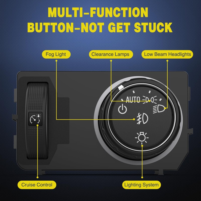 Nilight Headlight Dimmer Switch Compatible with 2014 2015 2016 2017