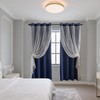 Anytime Home Curtains Blackout and Sheer Layered Solid Window Curtain