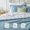 Bedsure Oversized Queen Comforter Set - Mineral Blue Bed Set,