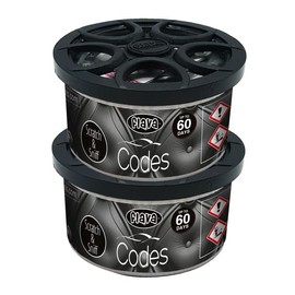 Flava Flava Couture Car Air Freshener Tin - Codes (Pack of 2) - Strong, Odour Eliminating Designer Perfume Inspired Car Accessories ?C Premium Scented Air Freshener for Men or Women - Lasts 60 Days