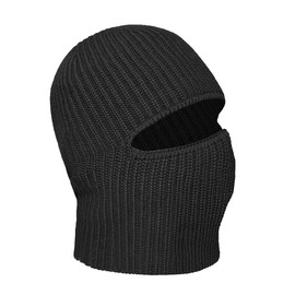 BROKIG Thermal Winter Beanies Hat for Men Full Face Cover Knit Ski Mask Black