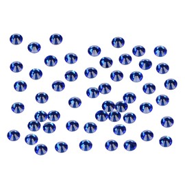 1440PCS Art Nail Rhinestones non Hotfix Glue Fix Round Crystals Glass Flatback for DIY Jewelry Making with one Picking Pen (ss16 1440pcs, Sapphire)